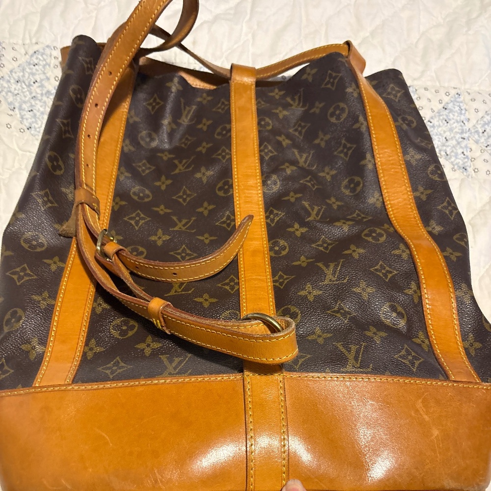 Designer Authentic Louie Vuitton Leather Carry On